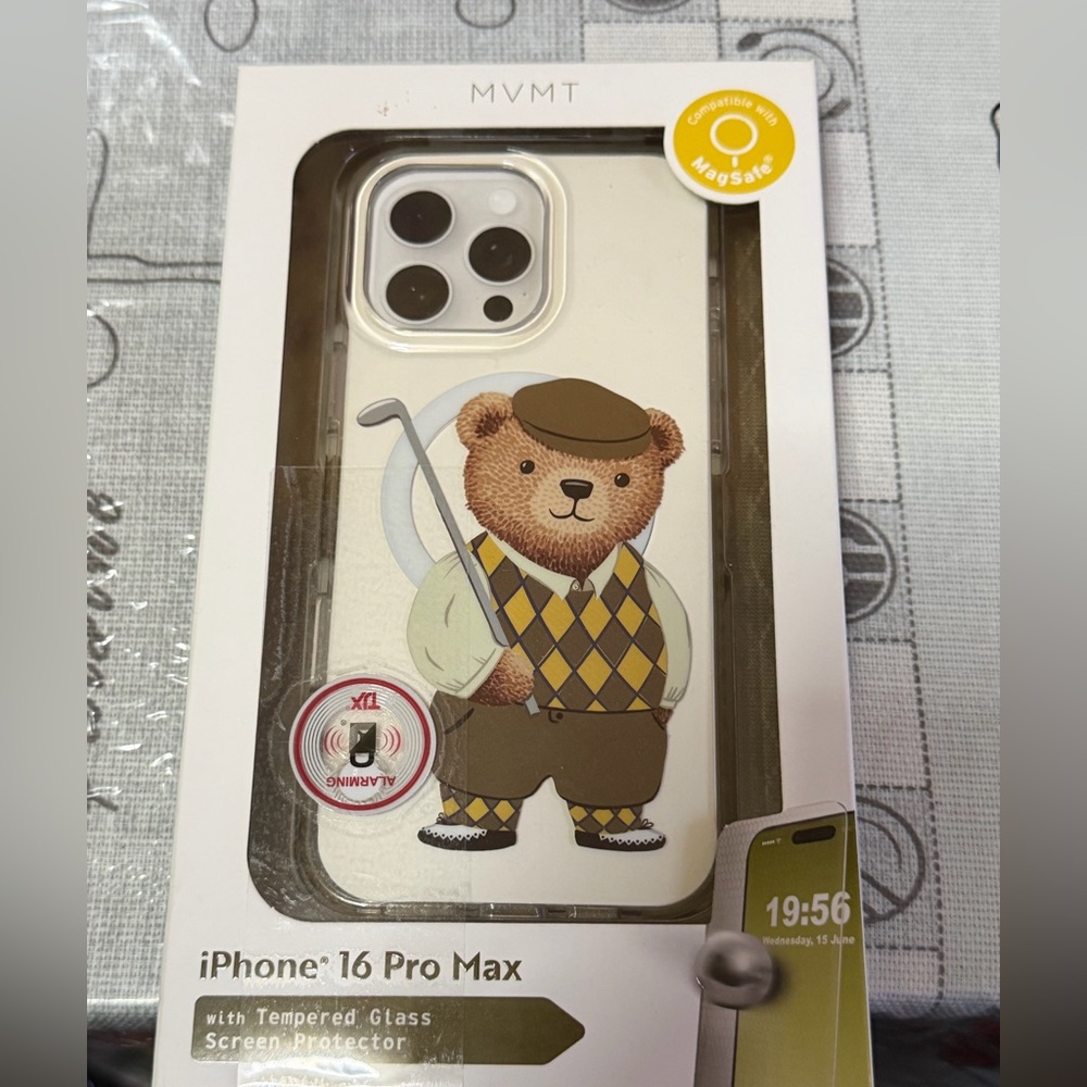 MVMT iPhone 16 Pro Max Golf Bear Case - Clear